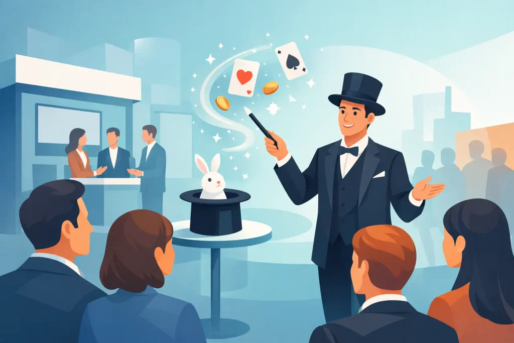 Why a Trade Show Magician Works