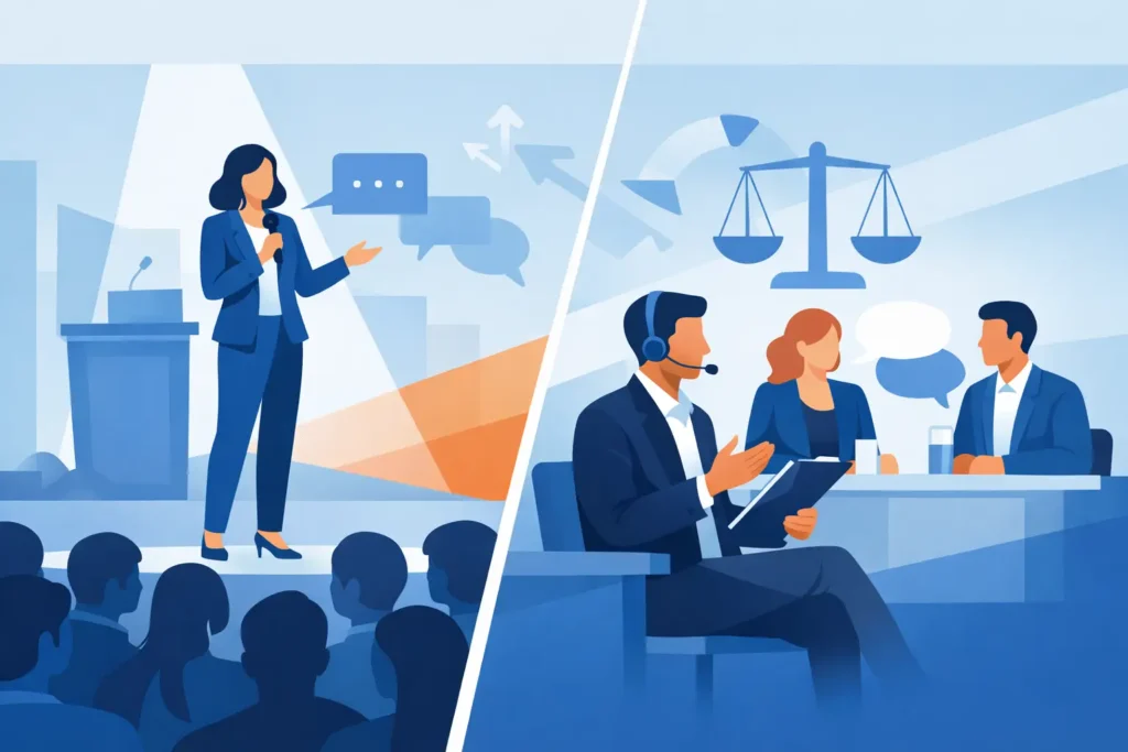 Conference Host Versus Event Moderator: Who Leads?